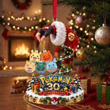 Load image into Gallery viewer, Celebrate Together: 30th Anniversary Pokémon Acrylic Ornament - Personalized Christmas Gift for Family
