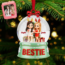 Load image into Gallery viewer, Congrats on Being My Bestie - Personalized Custom Photo Acrylic Ornament Ornament PopCulturePrints
