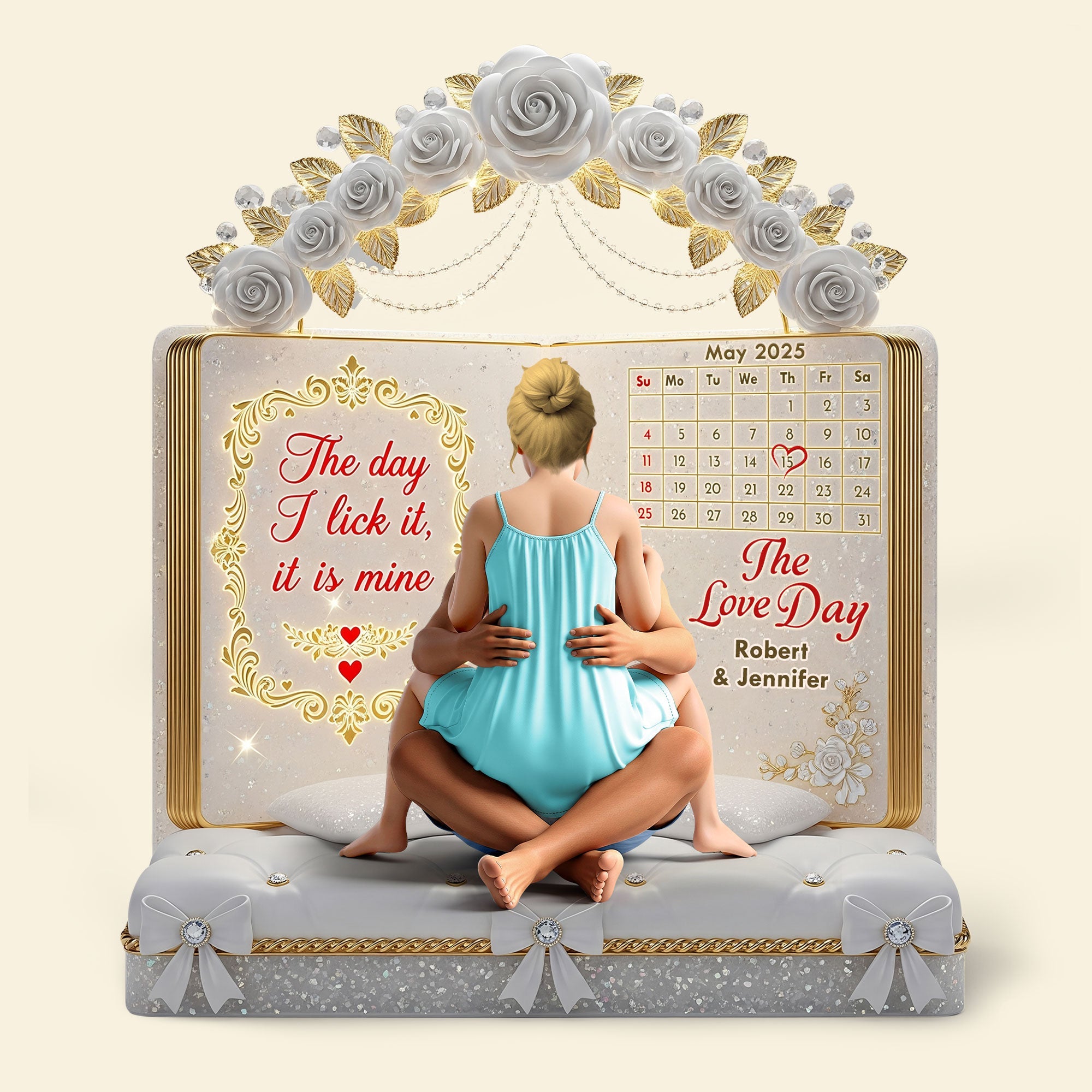 The Day I Lick It, It Is Mine - Naughty Couple Plaque - Personalized Gifts for Couples Shaped Plaques PopCulturePrints