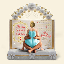 Load image into Gallery viewer, The Day I Lick It, It Is Mine - Naughty Couple Plaque - Personalized Gifts for Couples Shaped Plaques PopCulturePrints
