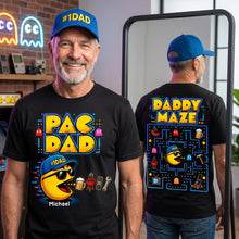 Load image into Gallery viewer, "Level Up Your Dad's Style!" - Retro Arcade Dad Shirt - Personalized Gift for Dads, Grandpas, and Gamers Shirts PopCulturePrints
