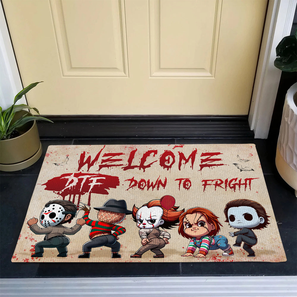 Welcome DTF Horror Characters Doormat