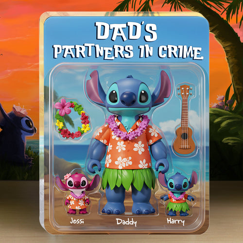 “Dad's Partners in Crime” - Personalized Gift for Dads, Grandpas & More - Acrylic Plaque Shaped Plaques PopCulturePrints