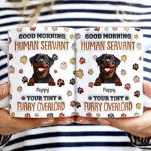 Load image into Gallery viewer, Good Morning Human Servant - Funny Cat Personalized Mug Mug PopCulturePrints
