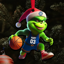 Load image into Gallery viewer, Custom Basketball Fan Christmas Ornament Ornament PopCulturePrints
