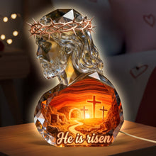 Load image into Gallery viewer, He is Risen – Personalized Holy Spirit Resurrection Light Box - Meaningful Easter Gift for Christians, Friends, Family, and Loved Ones Light Box PopCulturePrints
