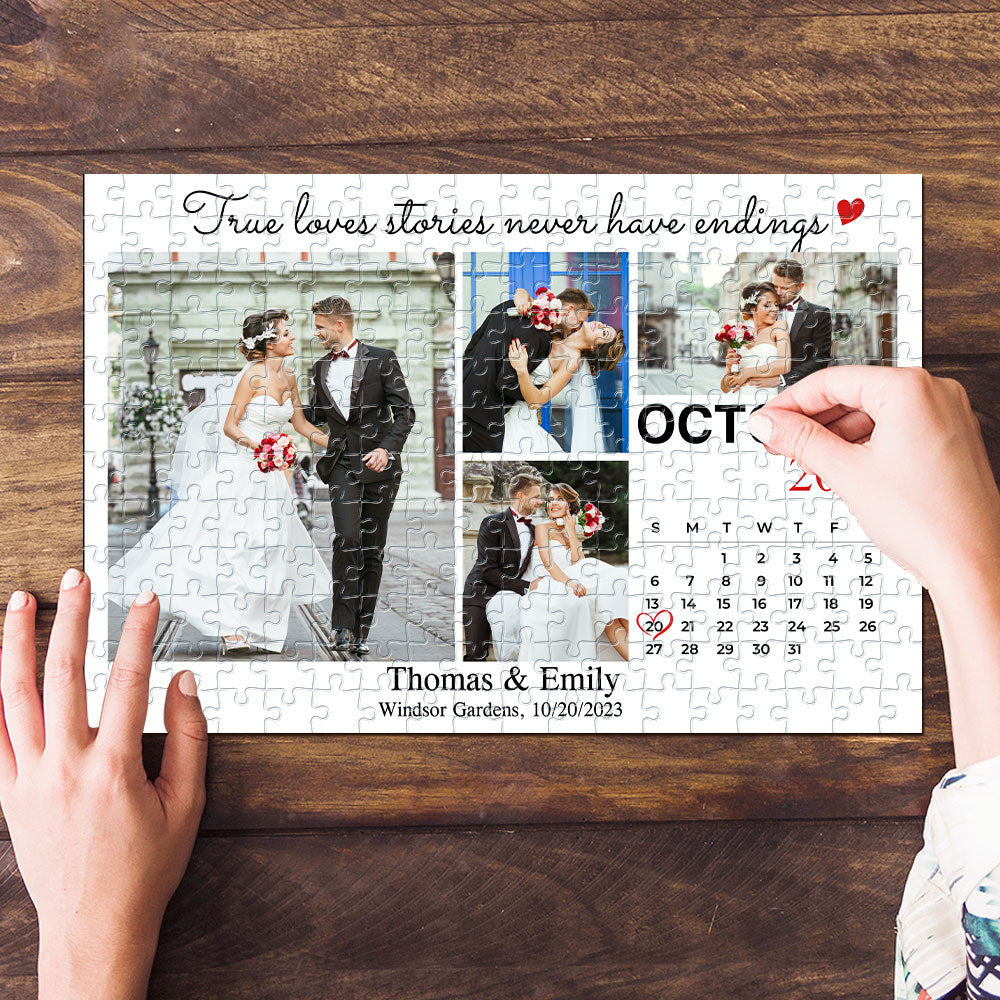 Personalized True Love Couples Jigsaw Puzzle Jigsaw Puzzles PopCulturePrints