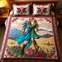 Load image into Gallery viewer, Personalized Adventure Game Quilt Bed Set for Couples - Unique Valentine&#39;s Day Gifts Blanket PopCulturePrints
