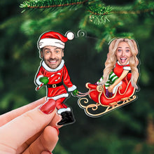 Load image into Gallery viewer, Personalized Couple Christmas Ornament - Custom Photo Design Ornament PopCulturePrints
