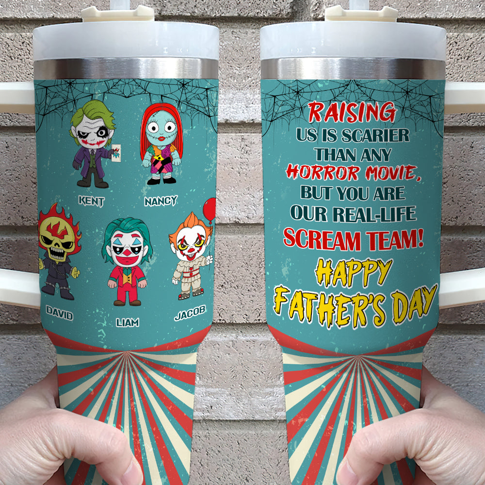 Personalized Horror-Themed Tumbler for Dad - Father's Day Gift Tumbler Cup PopCulturePrints