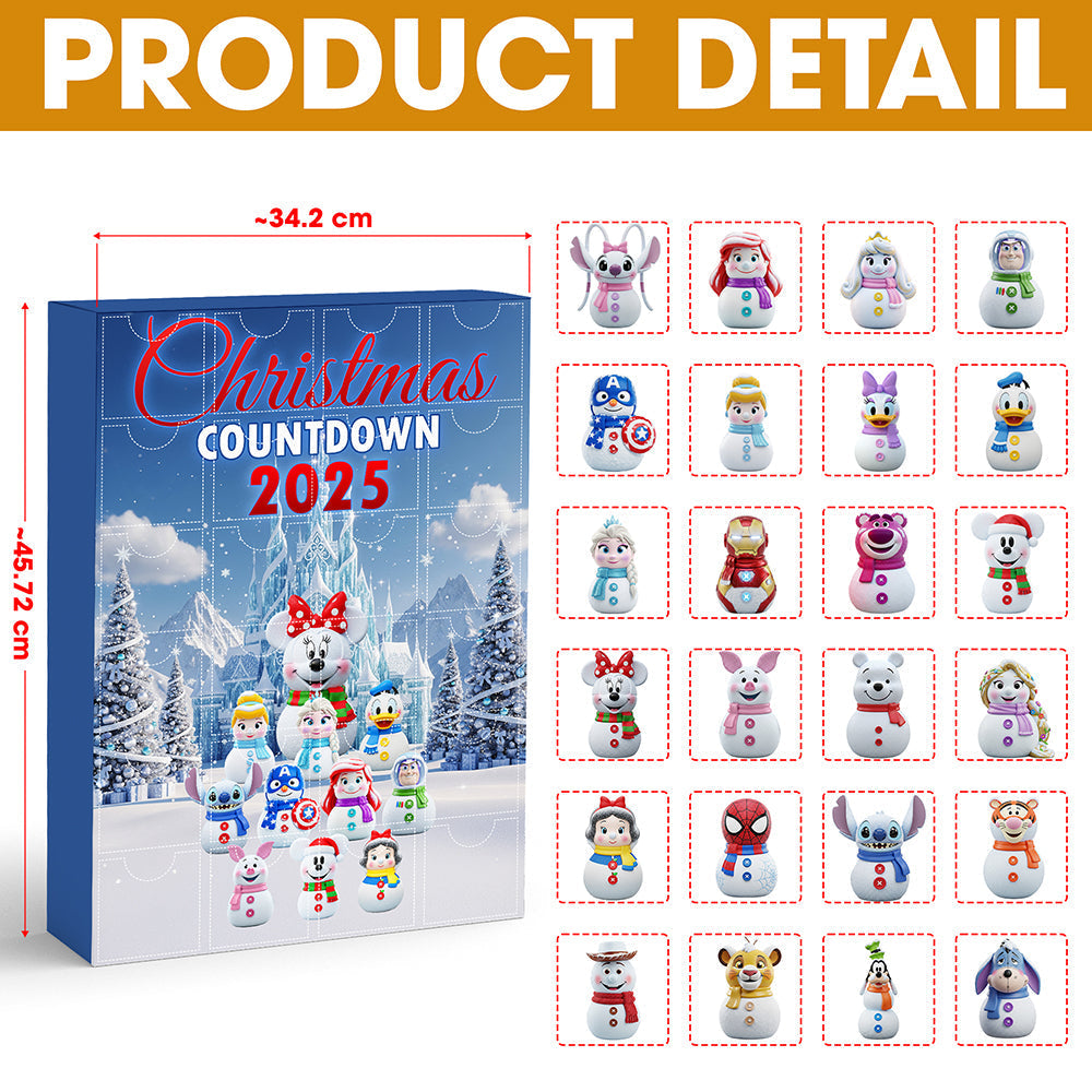 Celebrate Each Day: Personalized Christmas Advent Calendar with Pooh and Friends - Unique Gift for Kids and Family Advent Calendar PopCulturePrints