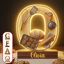 Load image into Gallery viewer, Light Up Their Passion: Sweet Bakery Alphabet Letter Light Box - Personalized Gift for Bakers Light Box PopCulturePrints
