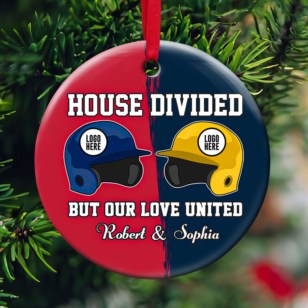 Personalized Baseball Couple Christmas Ornament - Perfect Valentine's Day Gifts Ornament PopCulturePrints