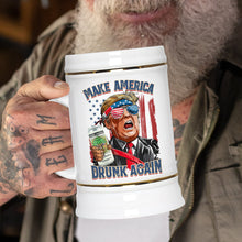 Load image into Gallery viewer, Patriotic Humor Beer Stein - Make America Drunk Again Beer Stein PopCulturePrints
