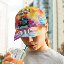 Load image into Gallery viewer, Jeep Hair Don&#39;t Care Personalized Tie-Dye Cap
