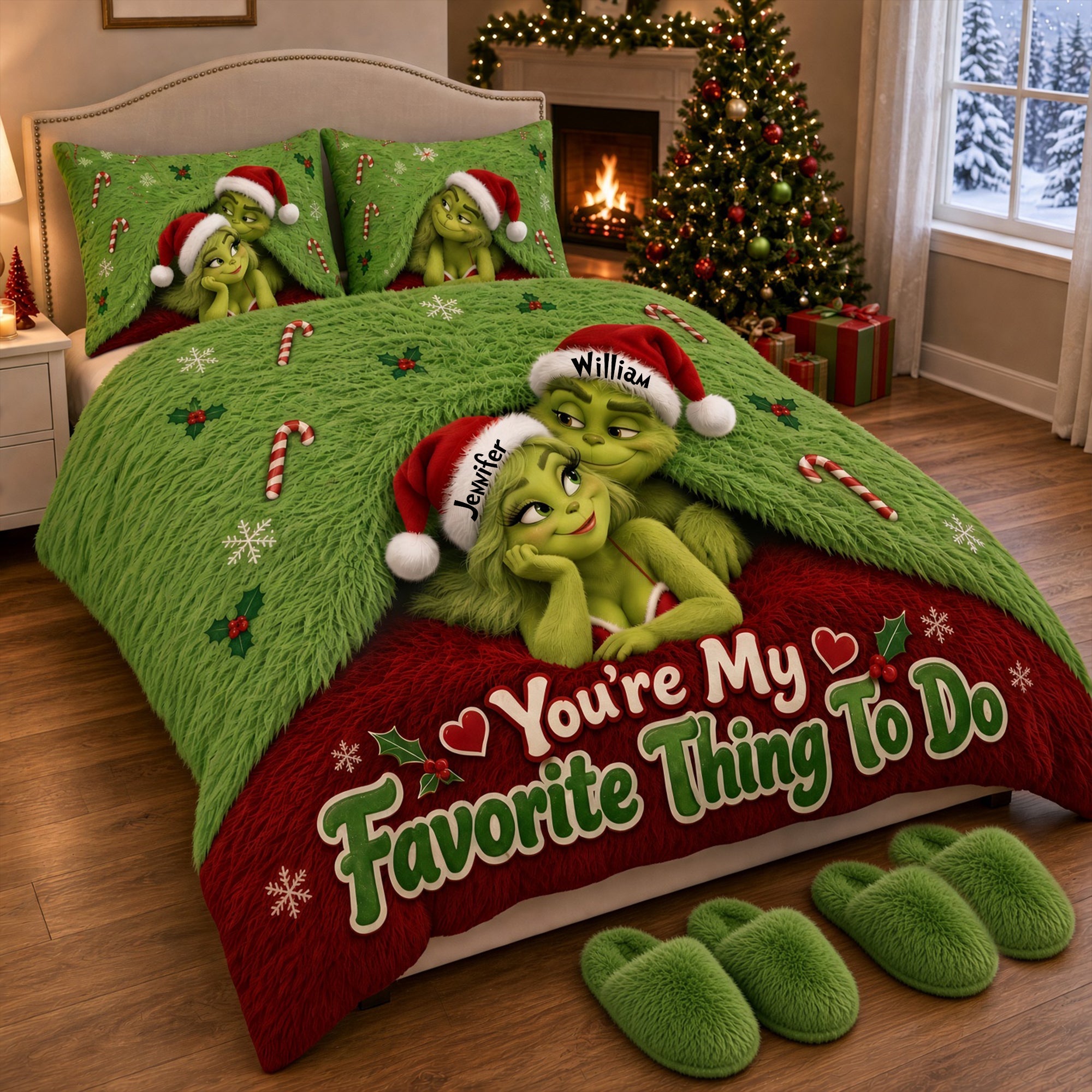 You’re My Favorite Thing To Do Quilt Bed Set - Personalized Gift for Couples