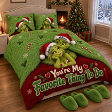 Load image into Gallery viewer, You’re My Favorite Thing To Do Quilt Bed Set - Personalized Gift for Couples

