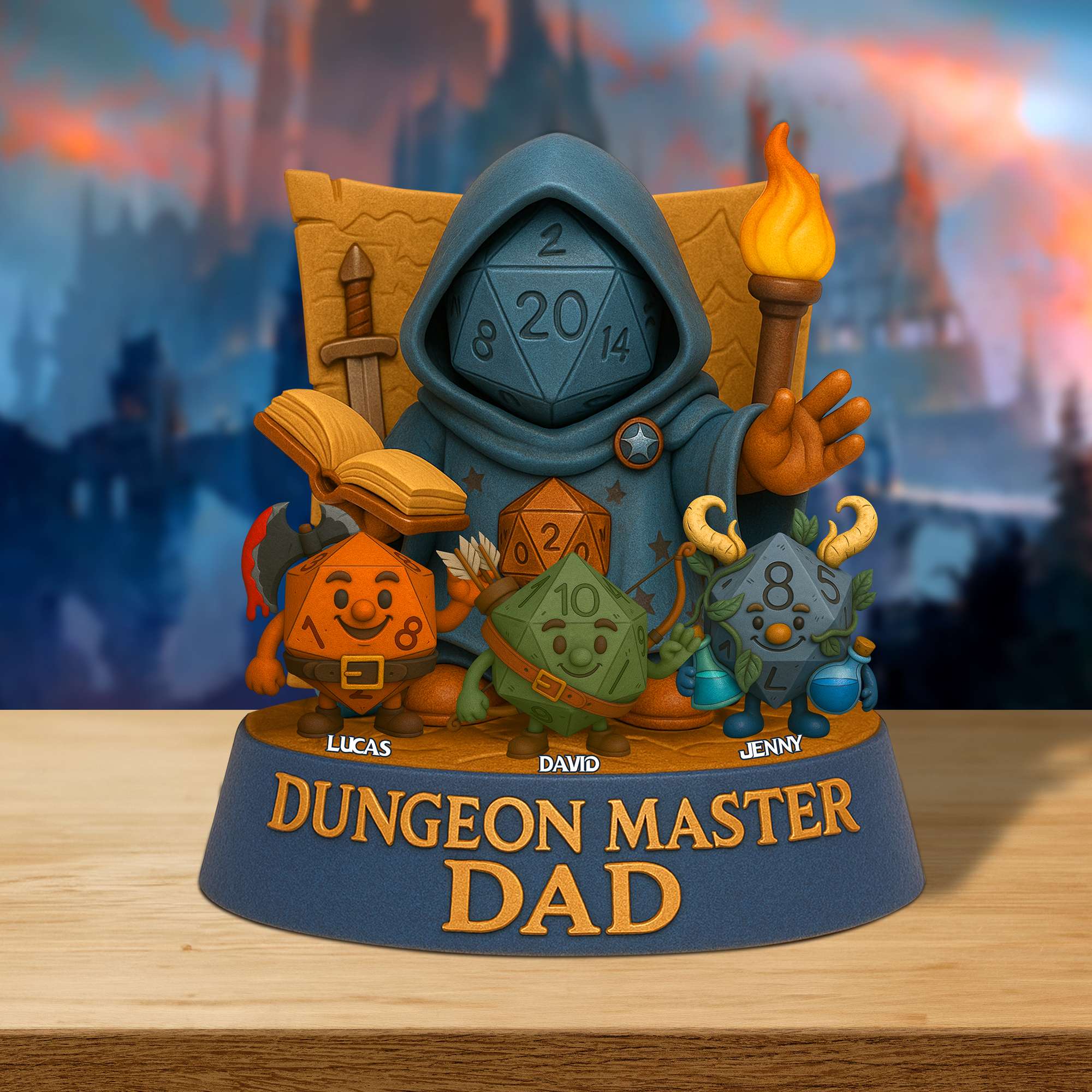 “For the Dad Who Leads the Adventure” - Master Dad Acrylic Plaque - Personalized Gifts for Dad, Grandpa, and More Shaped Plaques PopCulturePrints