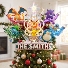 Load image into Gallery viewer, “Bring Magic to Your Christmas Tree!” - Whimsical Creatures Tree Topper - Personalized Acrylic Christmas Tree Topper for Families
