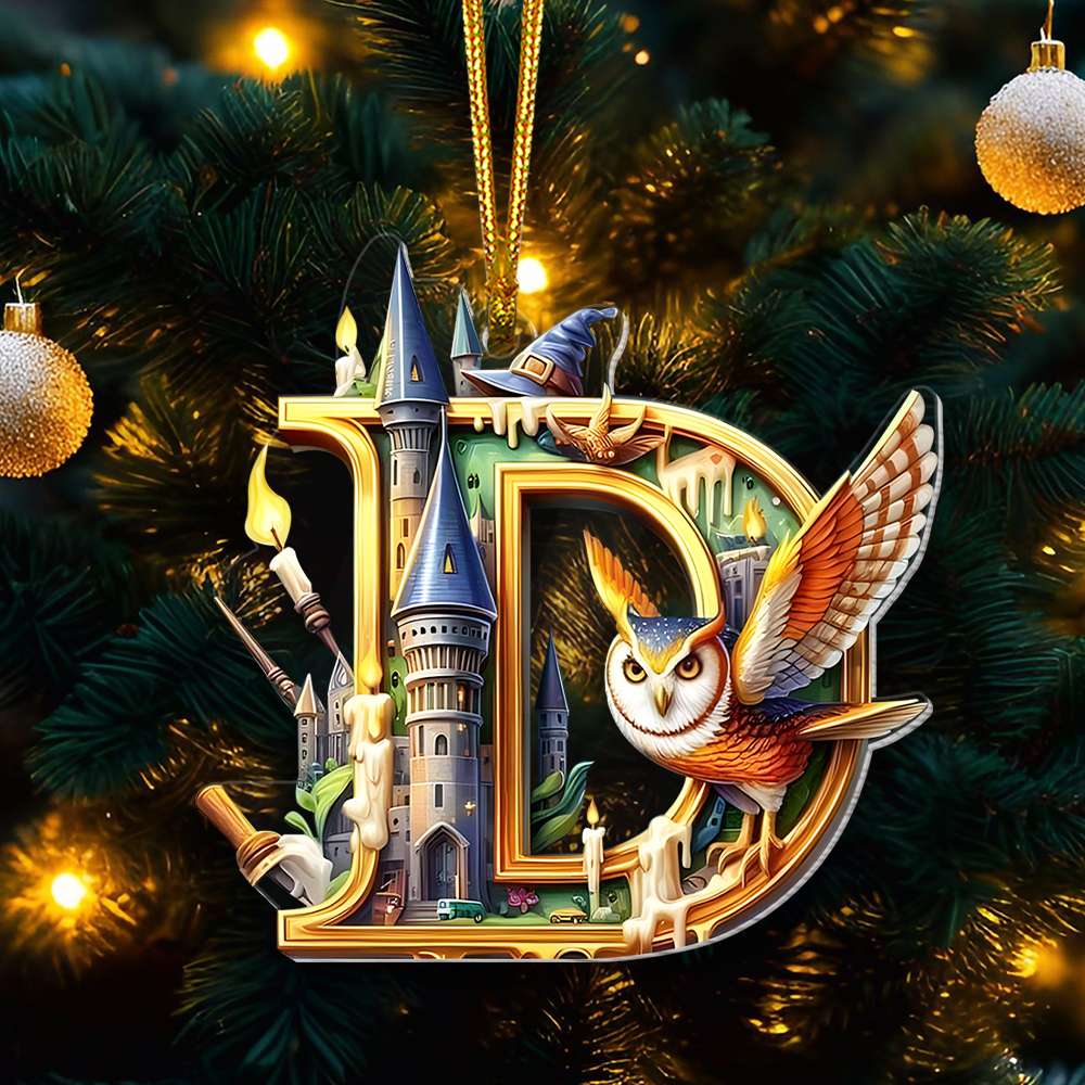 Personalized Movie Fan Alphabet Ornament - Magical 'A'