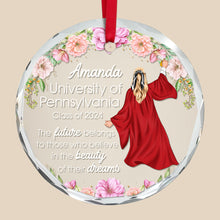 Load image into Gallery viewer, Personalized Graduation Crystal Ornament Ornament PopCulturePrints
