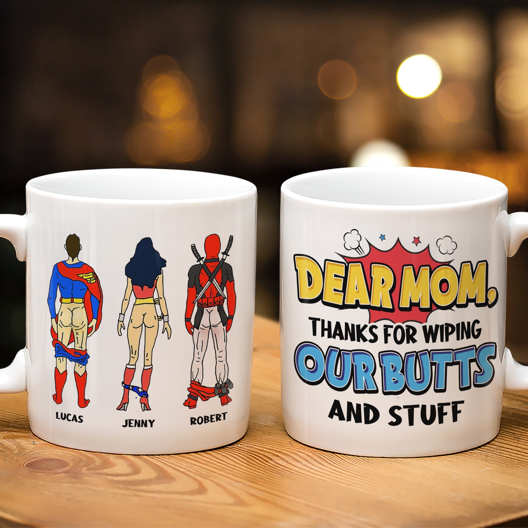 Funny Personalized Superhero Mug for Mom - Unique Mother's Day Gift Coffee Mug PopCulturePrints