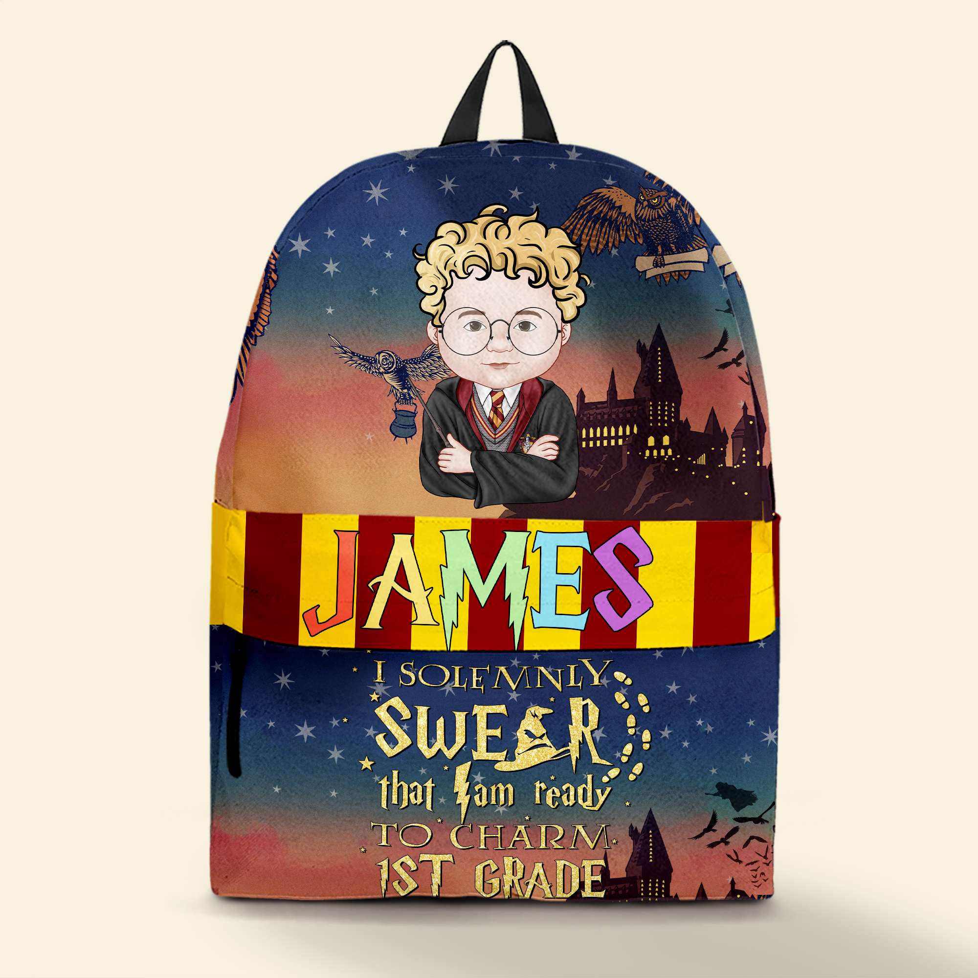 Personalized Harry Potter Themed Backpack for Kids