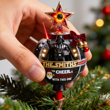 Load image into Gallery viewer, "May the Cheer Be Strong" - Personalized Tree Topper for Family Christmas Gifts Ornament PopCulturePrints
