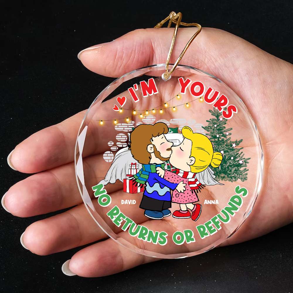 Personalized Couple Crystal Ornament - 'I'm Yours' Love Christmas Ornament