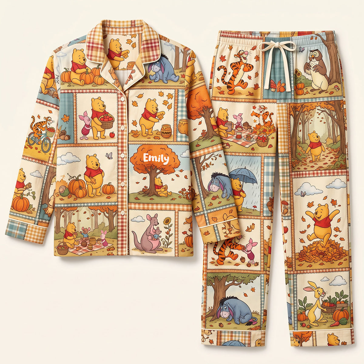 Fall into Comfort: A Soft Autumn Pajama Set - Personalized Gifts