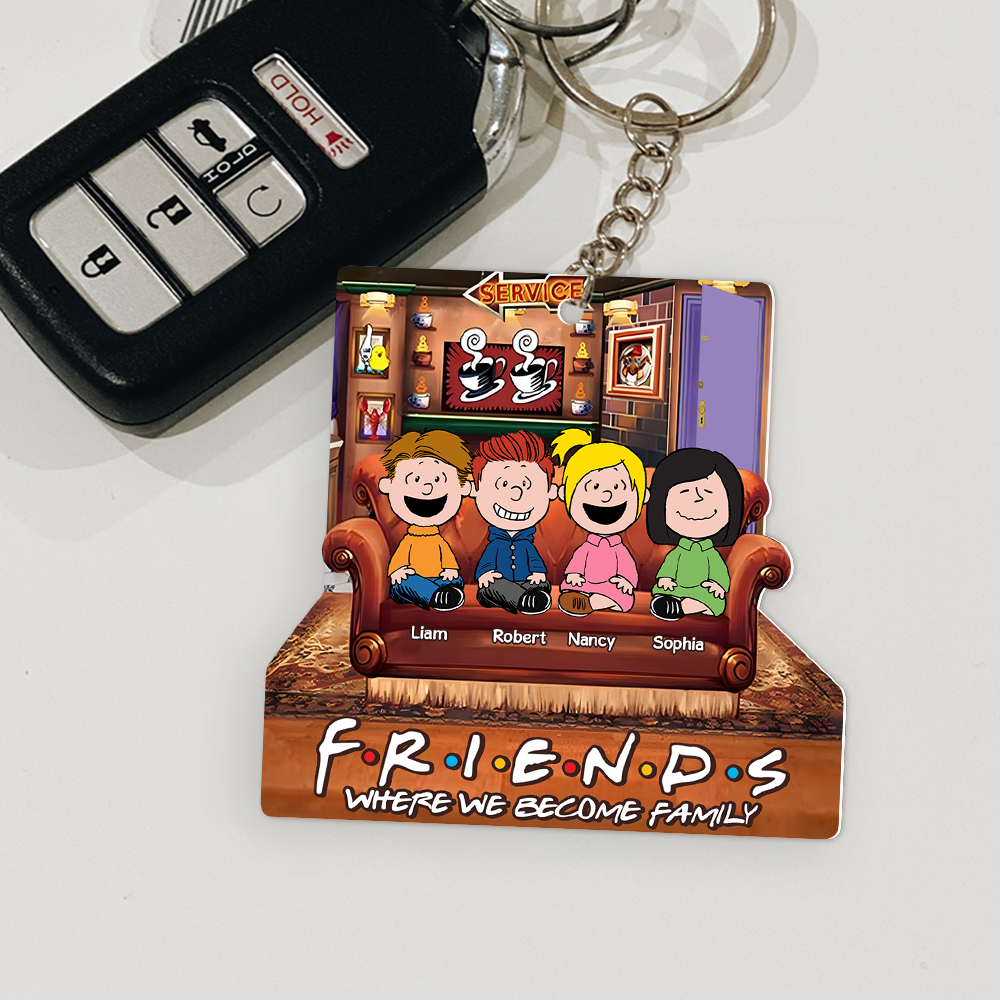 Personalized Friends Keychain - Custom Gifts for Movie Lovers Keychains PopCulturePrints