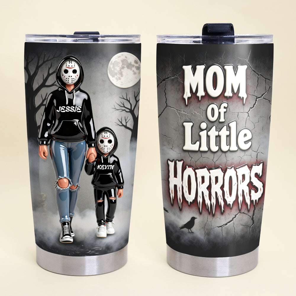 "Embrace the Dark Side: Horror Mom and Kids 20oz Tumbler - Personalized Gifts for Moms & Grandmas" Tumbler Cup PopCulturePrints