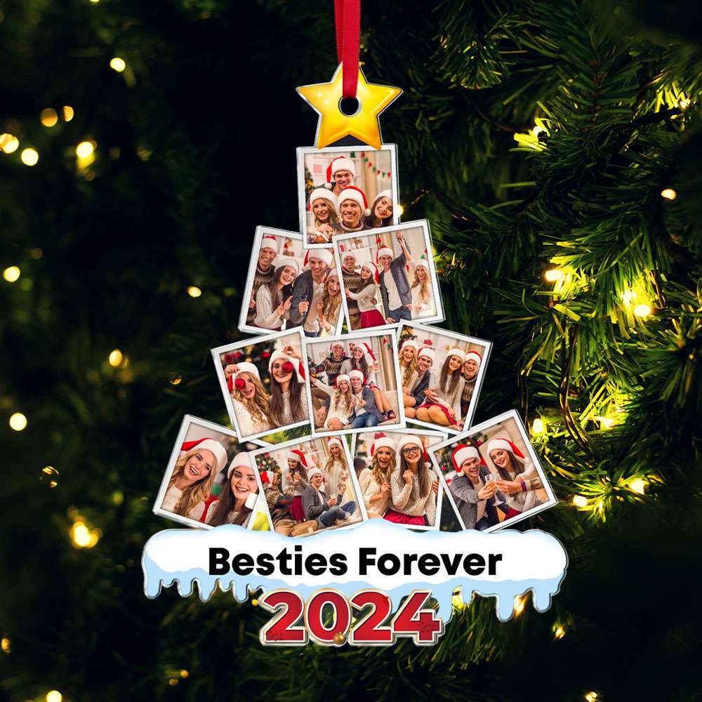 Custom Photo Acrylic Ornament - Besties Forever 2024 Ornament PopCulturePrints