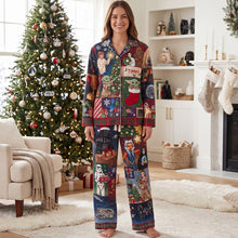 Load image into Gallery viewer, “Unwrap the Joy of Togetherness” – Personalized Adventure Family Christmas Pajamas - Gift for Families Pajama Set PopCulturePrints
