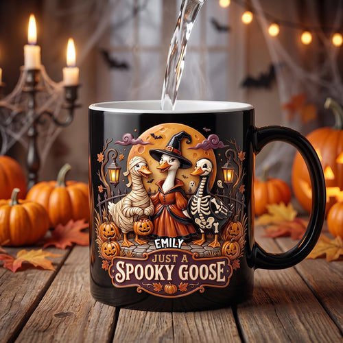 Just A Spooky Goose Magic Mug - Personalized Halloween Gifts Coffee Mug PopCulturePrints
