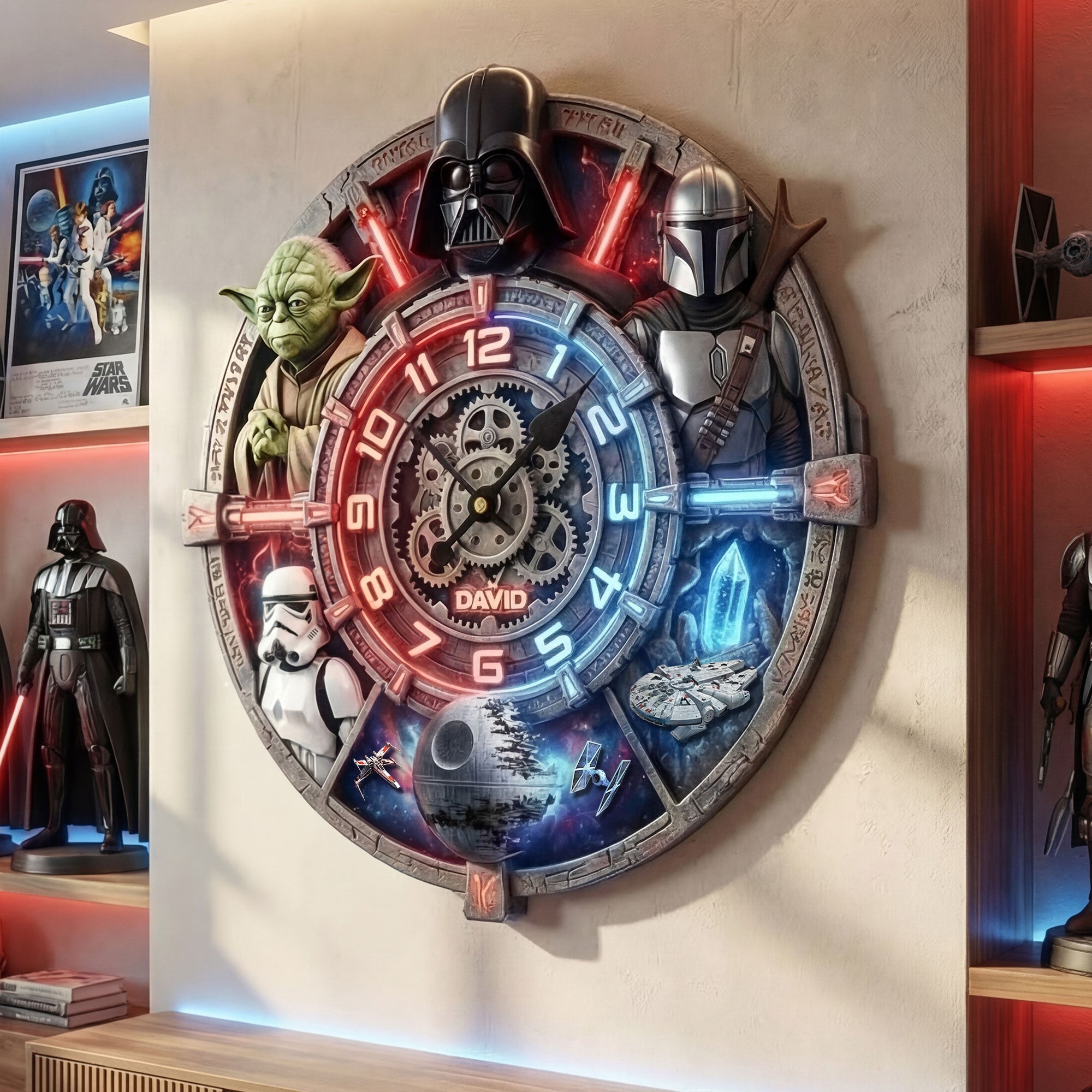 “Cherish Every Moment” - Personalized Deer Hunting Wall Clock - Unique Gift for Hunting Enthusiasts Hanging Wall Clock PopCulturePrints