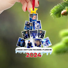 Load image into Gallery viewer, Personalized Ice Hockey Photo Ornament - Custom Christmas Tree Decoration for Hockey Fans
