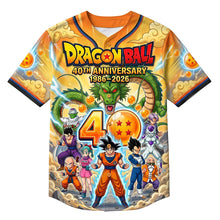 Load image into Gallery viewer, 40th Anniversary Adventure Baseball Jersey - Personalized Gift for Dragon Ball Fans AOP Products PopCulturePrints

