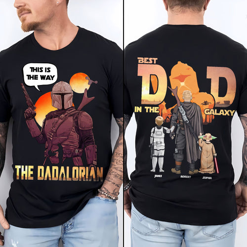 “This is the Way” - Galaxy Dad Shirt - Personalized Gifts for Dad, Grandpa & More! Shirts PopCulturePrints