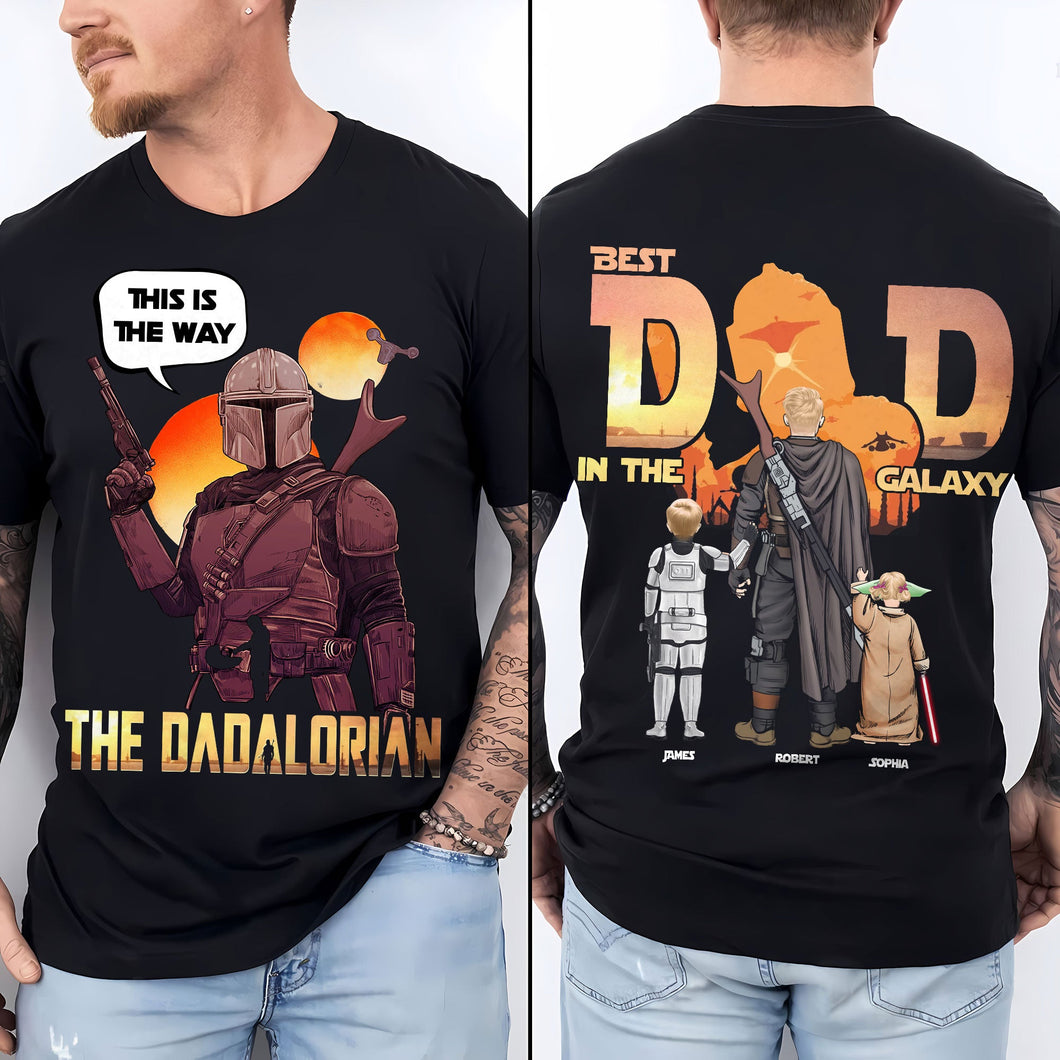 “This is the Way” - Galaxy Dad Shirt - Personalized Gifts for Dad, Grandpa & More! Shirts PopCulturePrints
