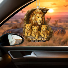 Load image into Gallery viewer, Brave Like Dad - Personalized Car Ornament for Dads and Family Ornament PopCulturePrints
