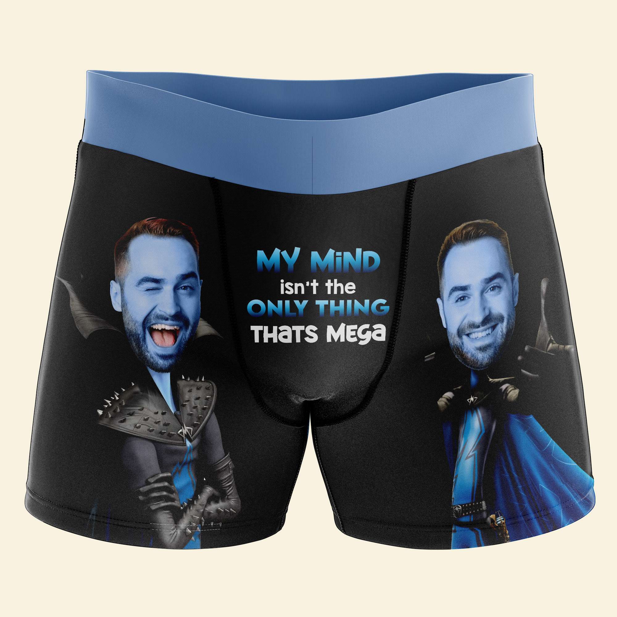 Custom Funny Face Boxers for Men - Personalized Gift Boxer Briefs PopCulturePrints