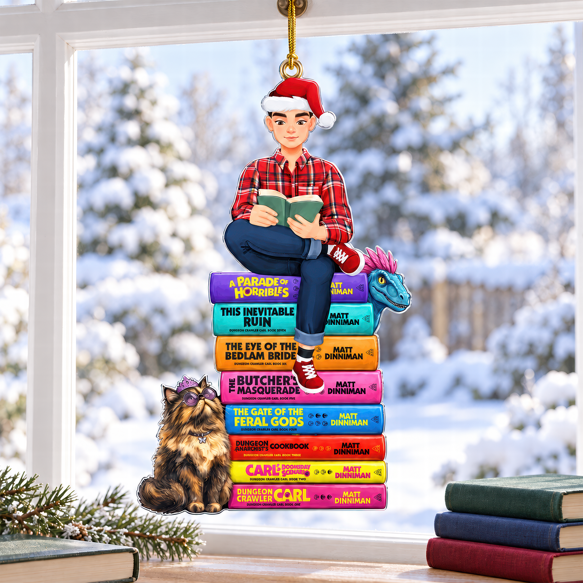 "Ignite Your Imagination" - Personalized Mystical Bookish Adventure Ornament - Custom Gift for Book Lovers Ornament PopCulturePrints