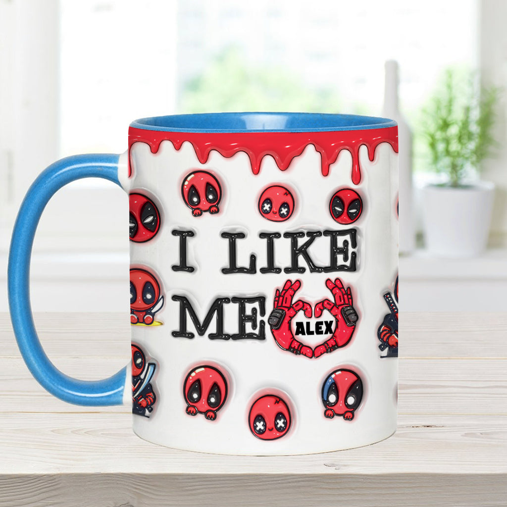 Personalized Deadpool 'I Like Me' Accent Mug