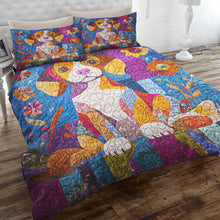 Load image into Gallery viewer, Festive Beagle Dog Quilt Bed Set for Christmas Blanket PopCulturePrints
