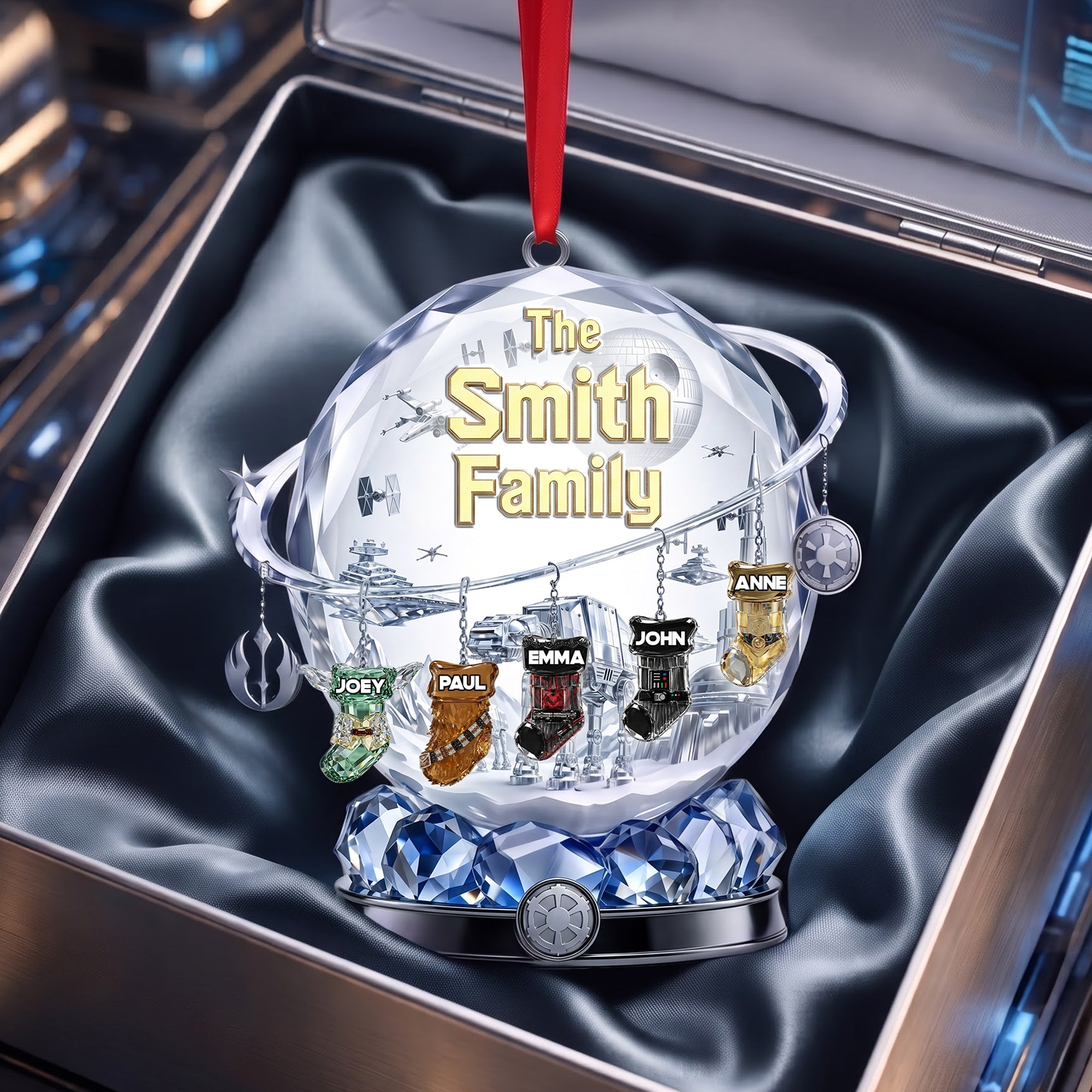 Merry Christmas with Your Family - Personalized Acrylic Ornament