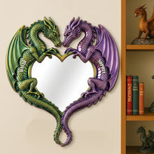 Load image into Gallery viewer, “Together Forever” - Fantasy Dragon Couple Mirror - Personalized Gift for Couples Mirror PopCulturePrints
