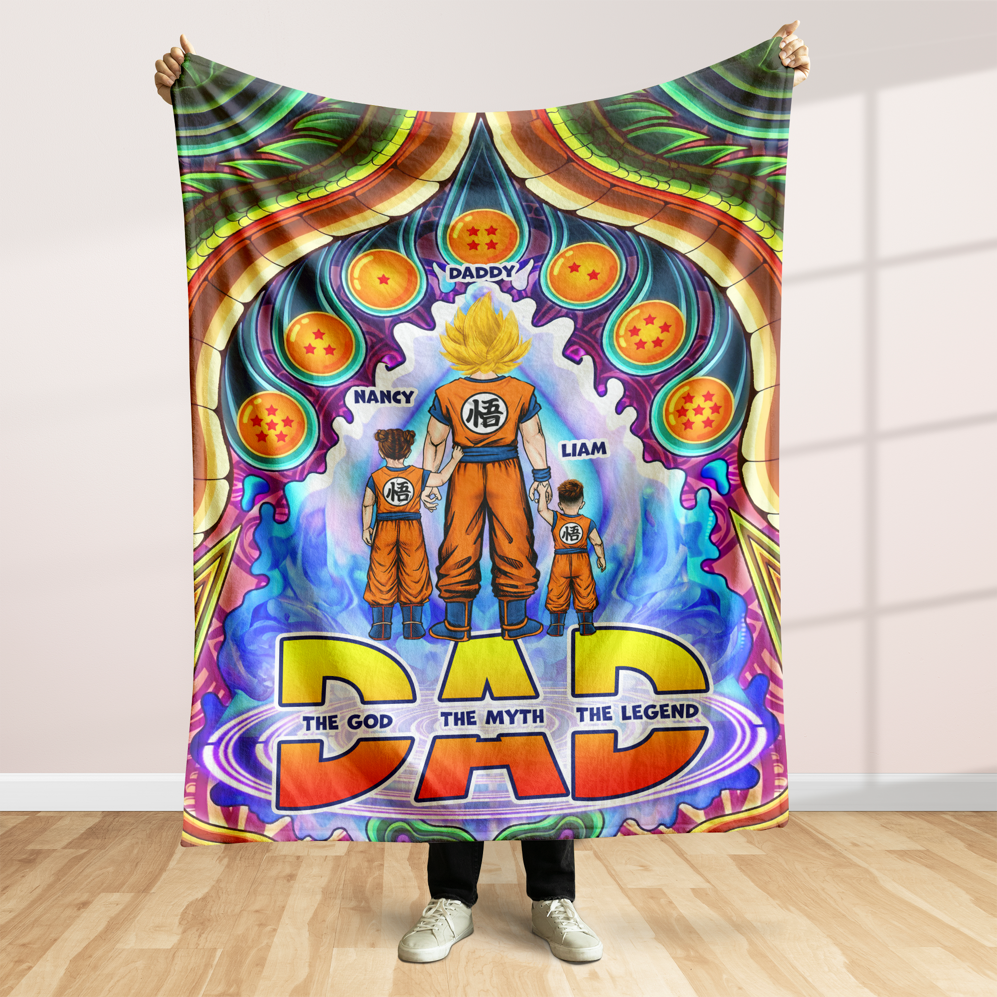 Mom: The God, The Myth, The Legend - Personalized Blanket for Mom Blanket PopCulturePrints