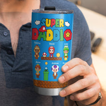 Load image into Gallery viewer, Personalized Super Dad Tumbler - Custom Father&#39;s Day Gift Tumbler Cup PopCulturePrints
