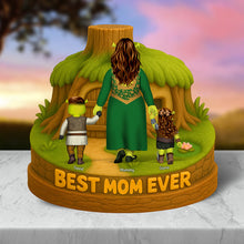 Load image into Gallery viewer, Best Dad Ever - Personalized Green Monsters Plaque for Dad Shaped Plaques PopCulturePrints
